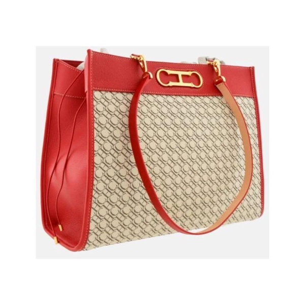 Canvas Shopping Bag with Initials Insignia