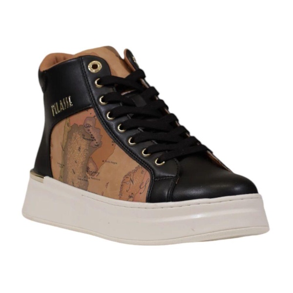 Black Lace-Up Rubber Shoes