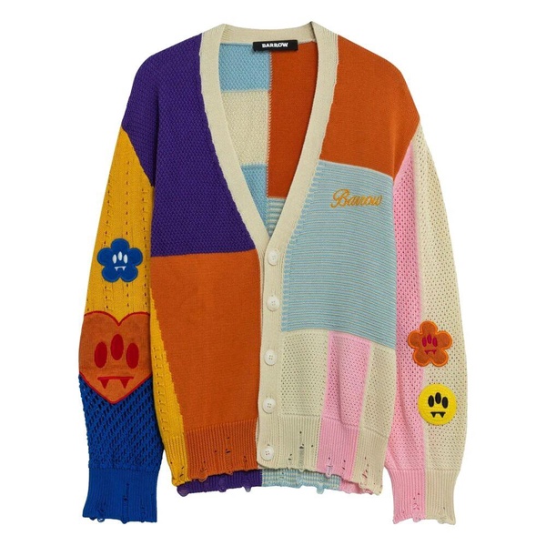 Multicolor Knit Cardigan Sweater