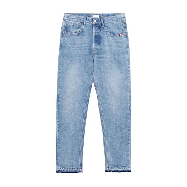 Light Stone Denim Straight Fit Jeans