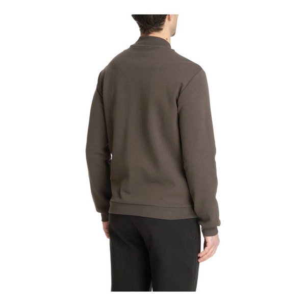 Plain Zip-Up Sweatshirt with Logo Pockets
