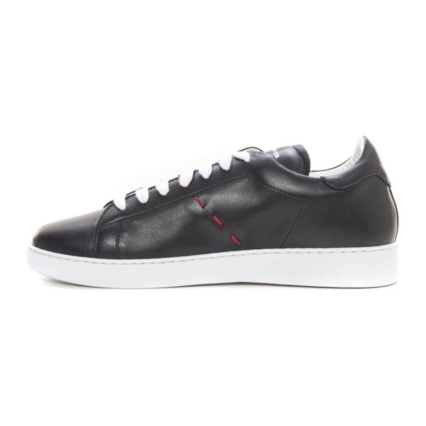 Hand-sewn Leather Sneakers with Retro Logo