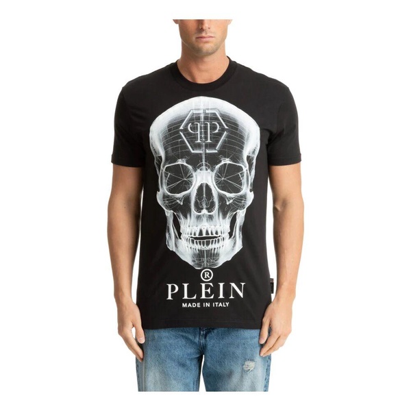 Skull Pattern Logo Tee Shirt