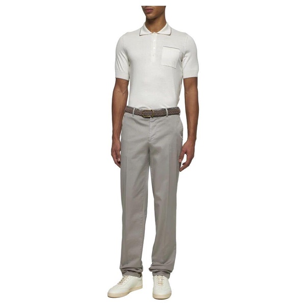 Green Cotton Gabardine Pants