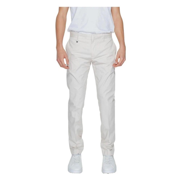 White Men's Zip Trousers
