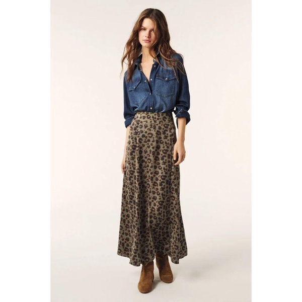 Leopard Print Maxi Skirt