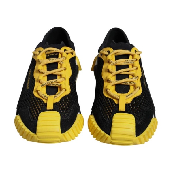 Black Yellow Slip-On Sneakers