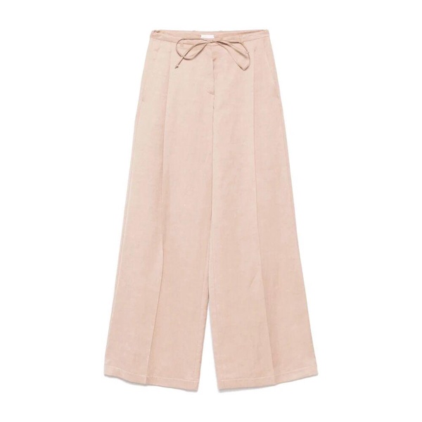 Beige Skirt with Drawstring Waist