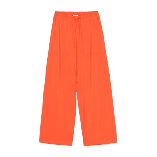Orange Drawstring Trousers with Pockets