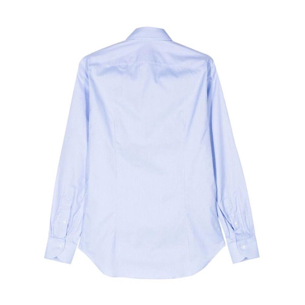 Impeccabile regular fit shirt in light blue cotton