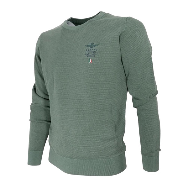 Green Cotton Crew Neck Sweater MA1394
