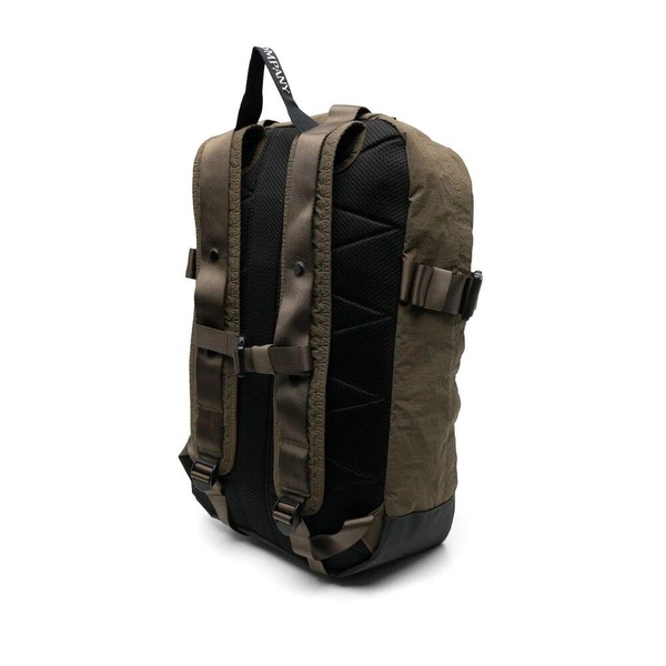 Khaki Backpack with Side Buckle Fastening