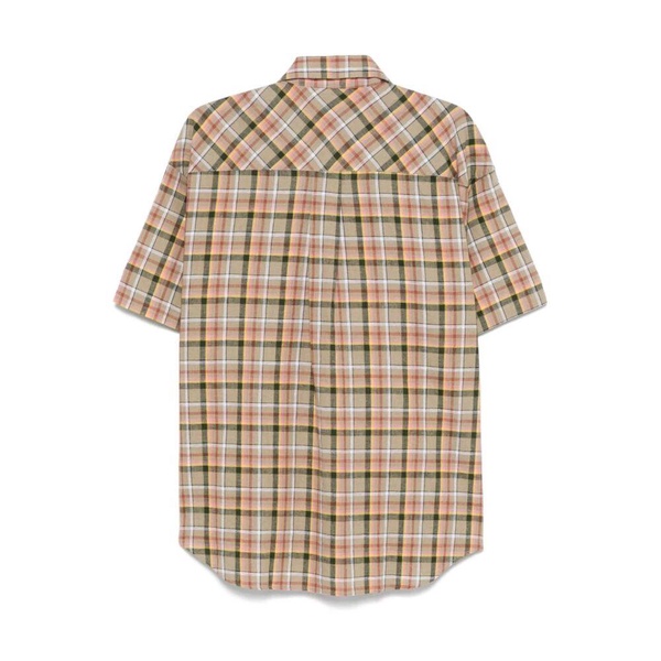 Checkered Cotton Short-Sleeve Shirt