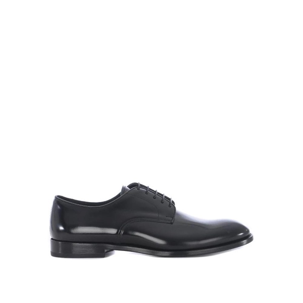 Black Brushed Leather Oxford Shoe