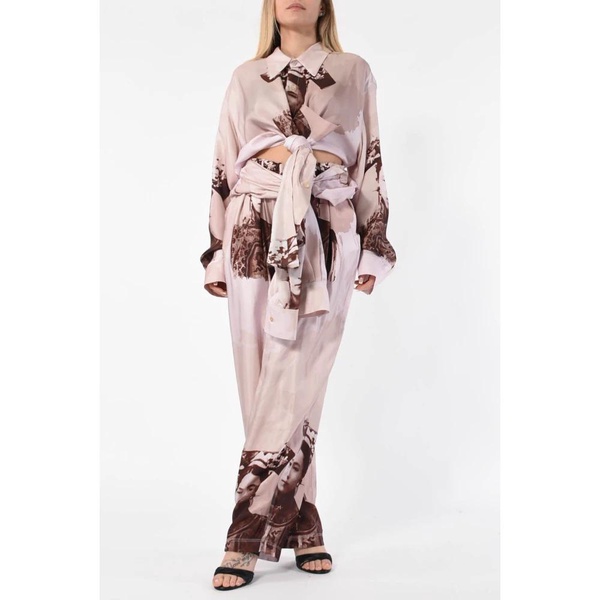 Silk Printed Shirt with Front Buttons