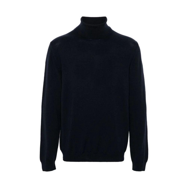 Midnight Blue Knitted Roll Neck Sweater