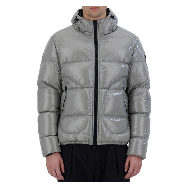 Light Grey Lacquered Puffer Coat