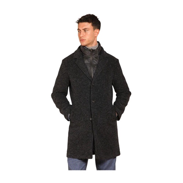 Wool-Effect Coat with Galles Pattern