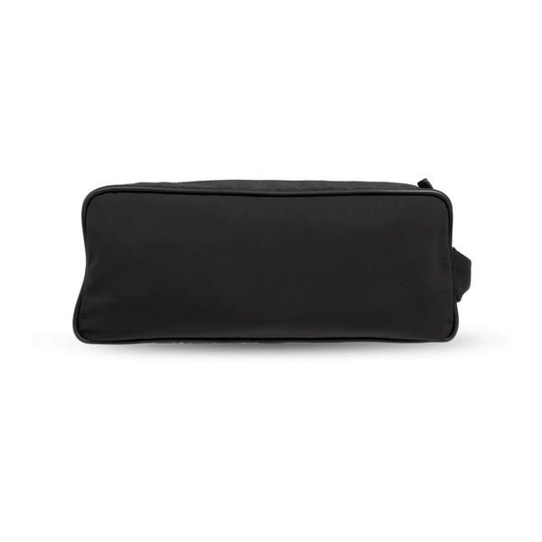 Cosmetic bag with logo patch
