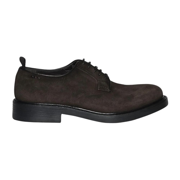 Suede derby lace-up shoes
