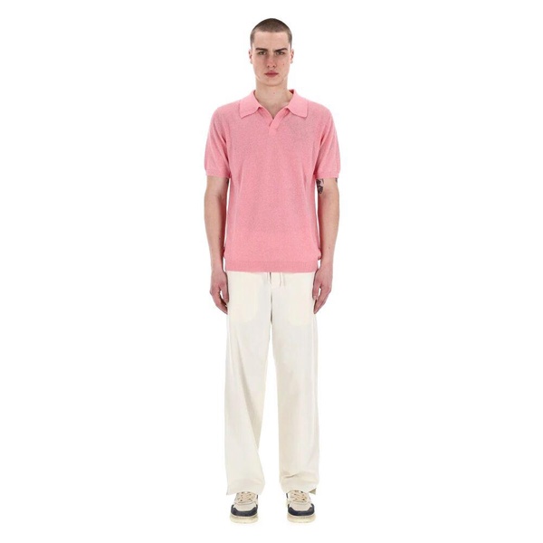 Pink Polo Shirt Lightweight Sponge Fabric
