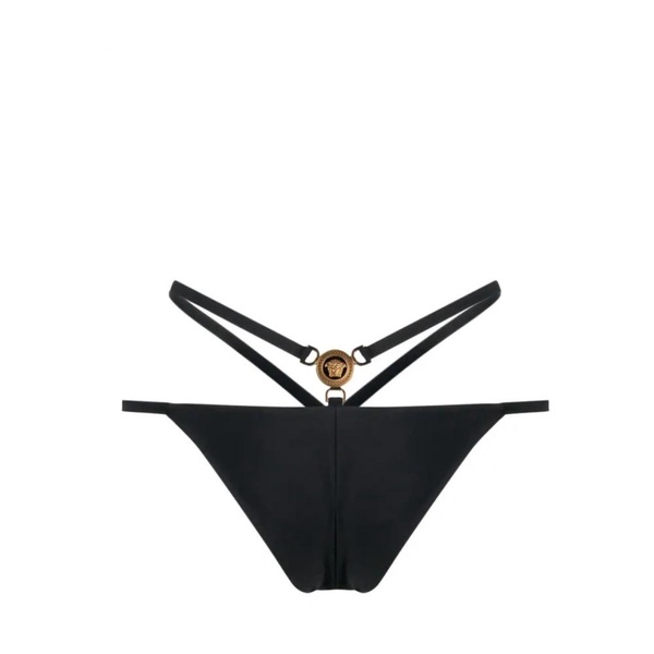 Black Sea Bikini Briefs with Medusa Plaque