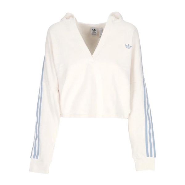 Cropped V-Neck Hoodie