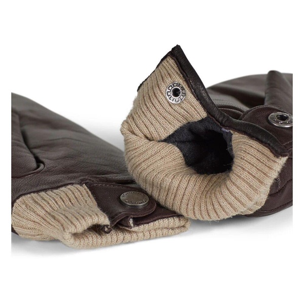 Premium Leather Gloves in Dark Brown