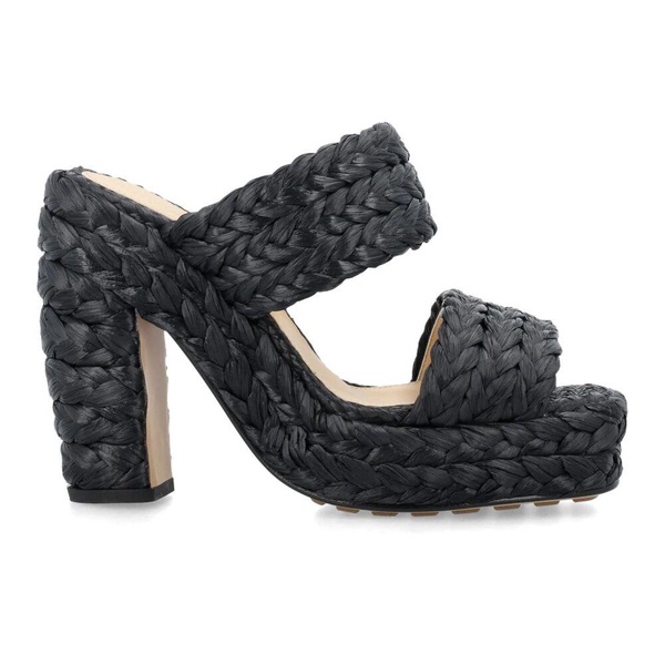 Raffia Heeled Mules