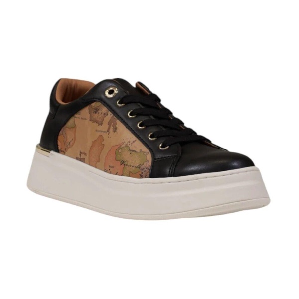 Black Lace-Up Rubber Sole Shoes