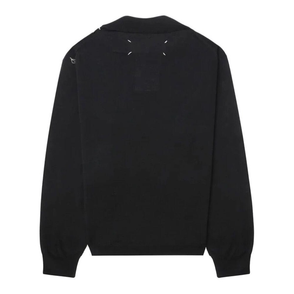 Black Wool Sweater Round Neck