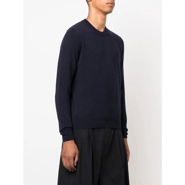 Blue Cashmere Crew-Neck Sweater