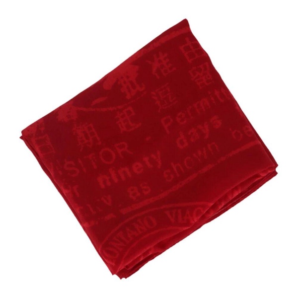 Red Print Scarf All Seasons
