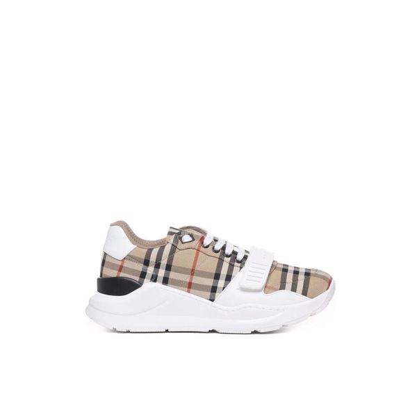 Beige Sneakers with Vintage Check Pattern