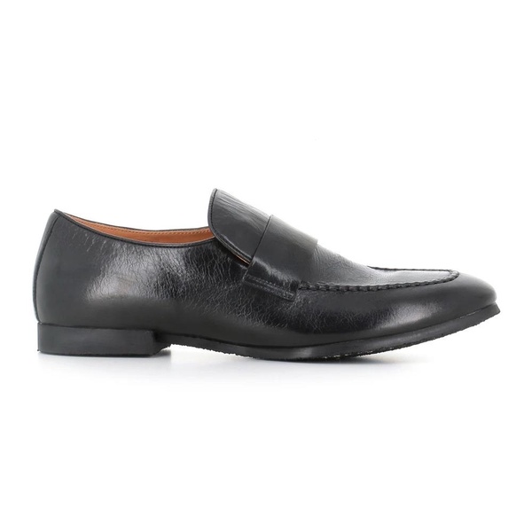 Black Leather Loafer Shoe