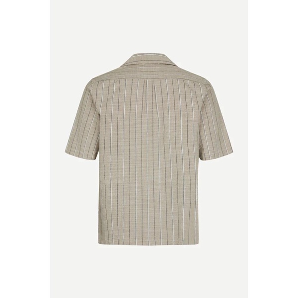 Short-sleeved Button-Up Linen Shirt