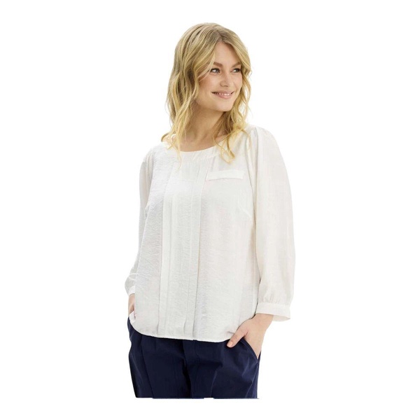 White Goldi Blouse with ¾ Sleeves