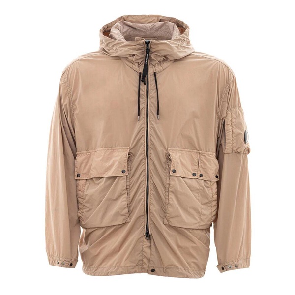 Hooded Technical Fabric Jacket