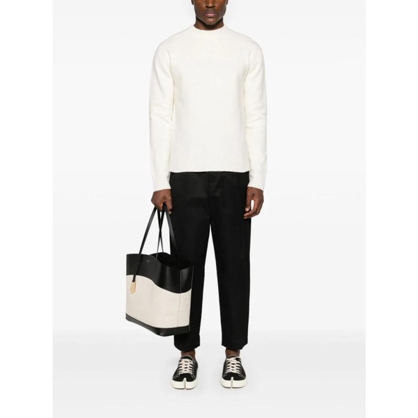 Merino Boiled Wool Crew-Neck Sweater
