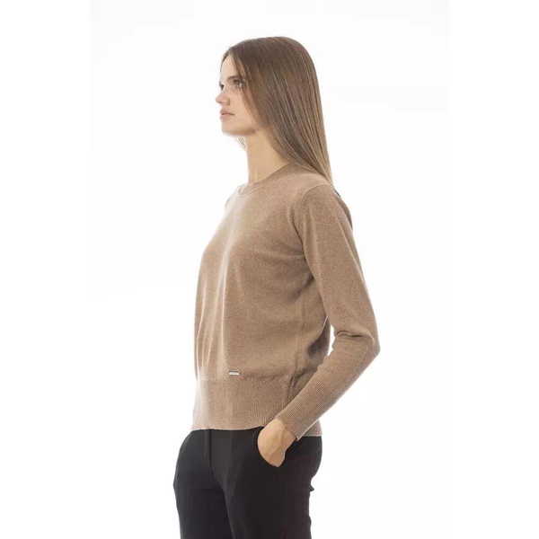 Luxury Beige Wool Cashmere Sweater
