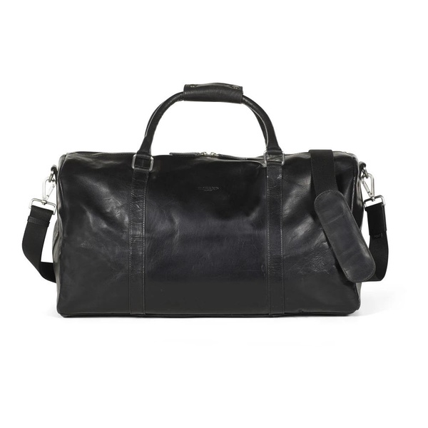 Black Leather Weekend Bag