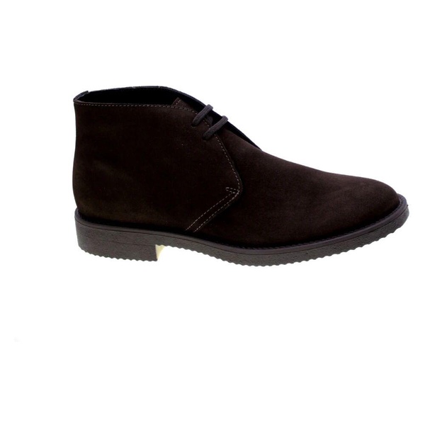 Suede ankle boots, dark brown