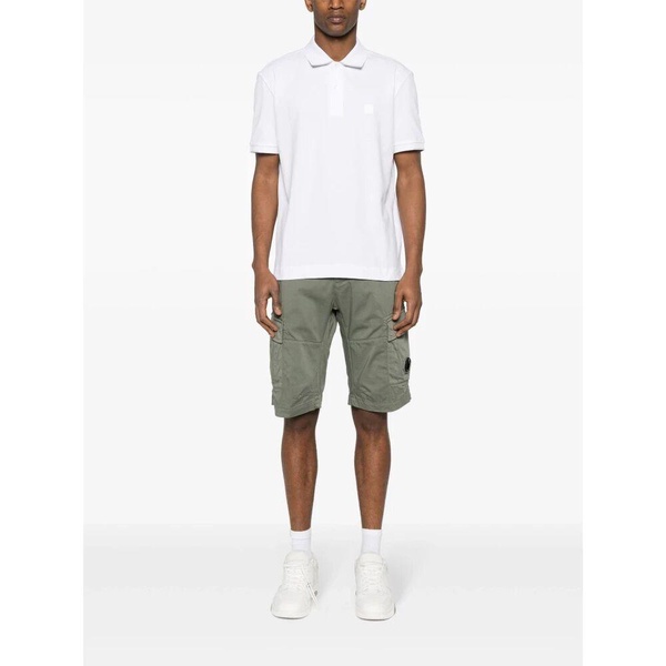Green Cargo Shorts with Lens Detail