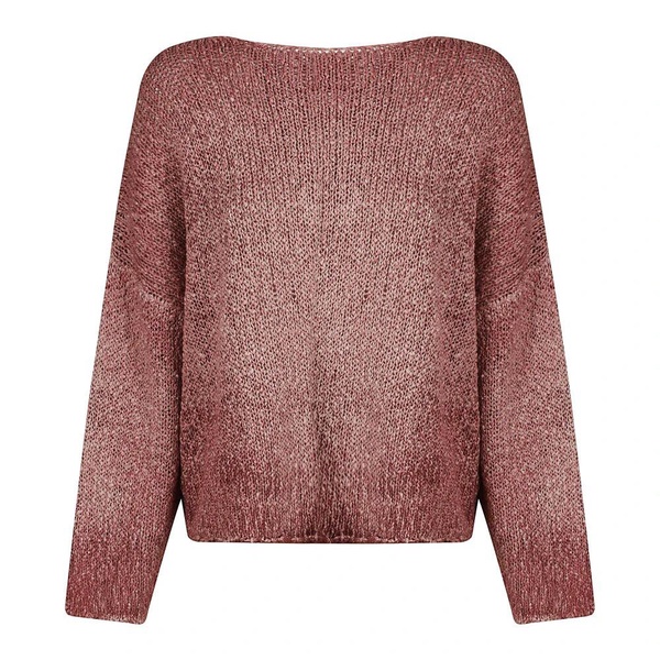 Bordeaux Linen Cotton Sweater Made in Italy