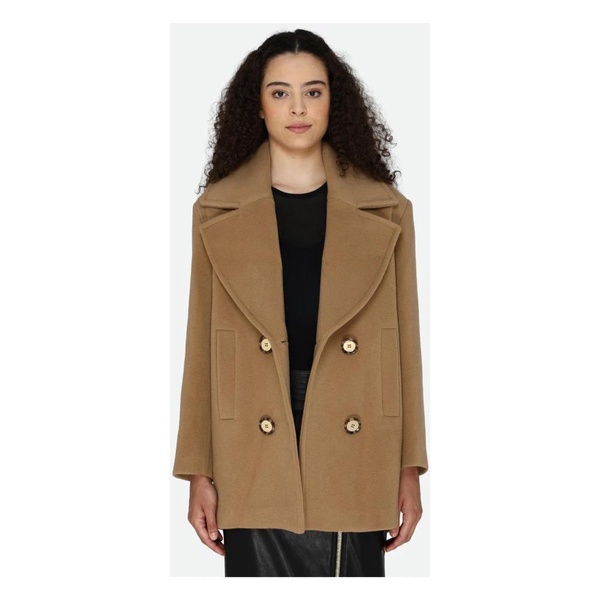 Brown Double-Breasted Short Coat