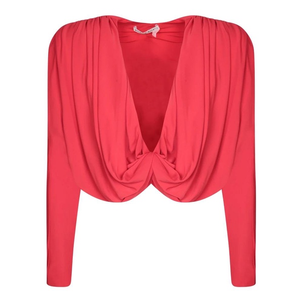 Red Wrap Blouse