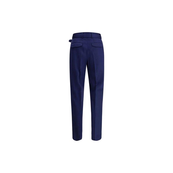 Pleated Trousers with Adjustable Belt