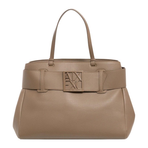Magnet Closure Plain Handbag Logo Pockets