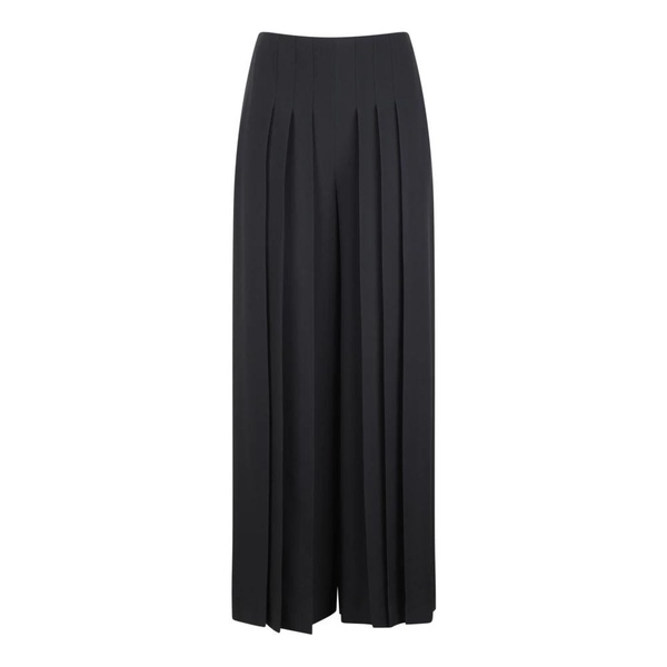 Pleated Jersey Trousers Flared Fit