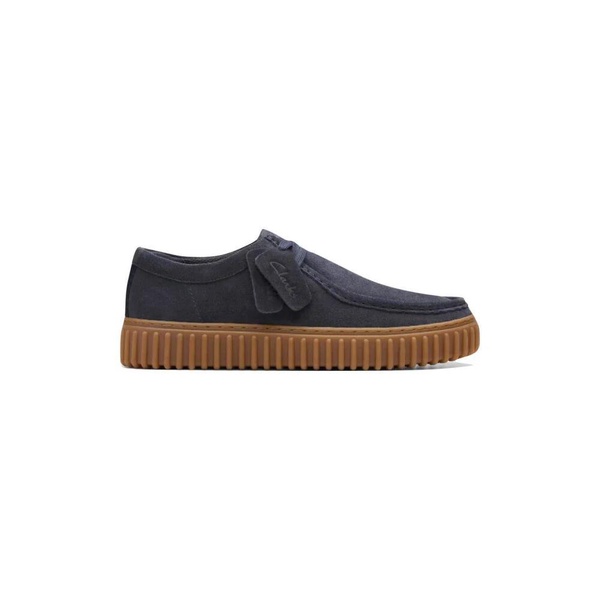 Suede Lace-Up Moccasin with Grooved Sole
